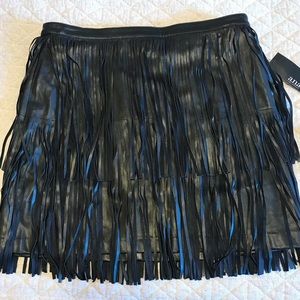a.n.a Black Fringe Skirt - Size M - New with tags